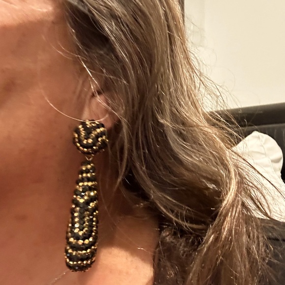 Vintage Bellini Gold/Black Runway Glitz Crystal Teardrop - New Designer - Picture 4 of 16